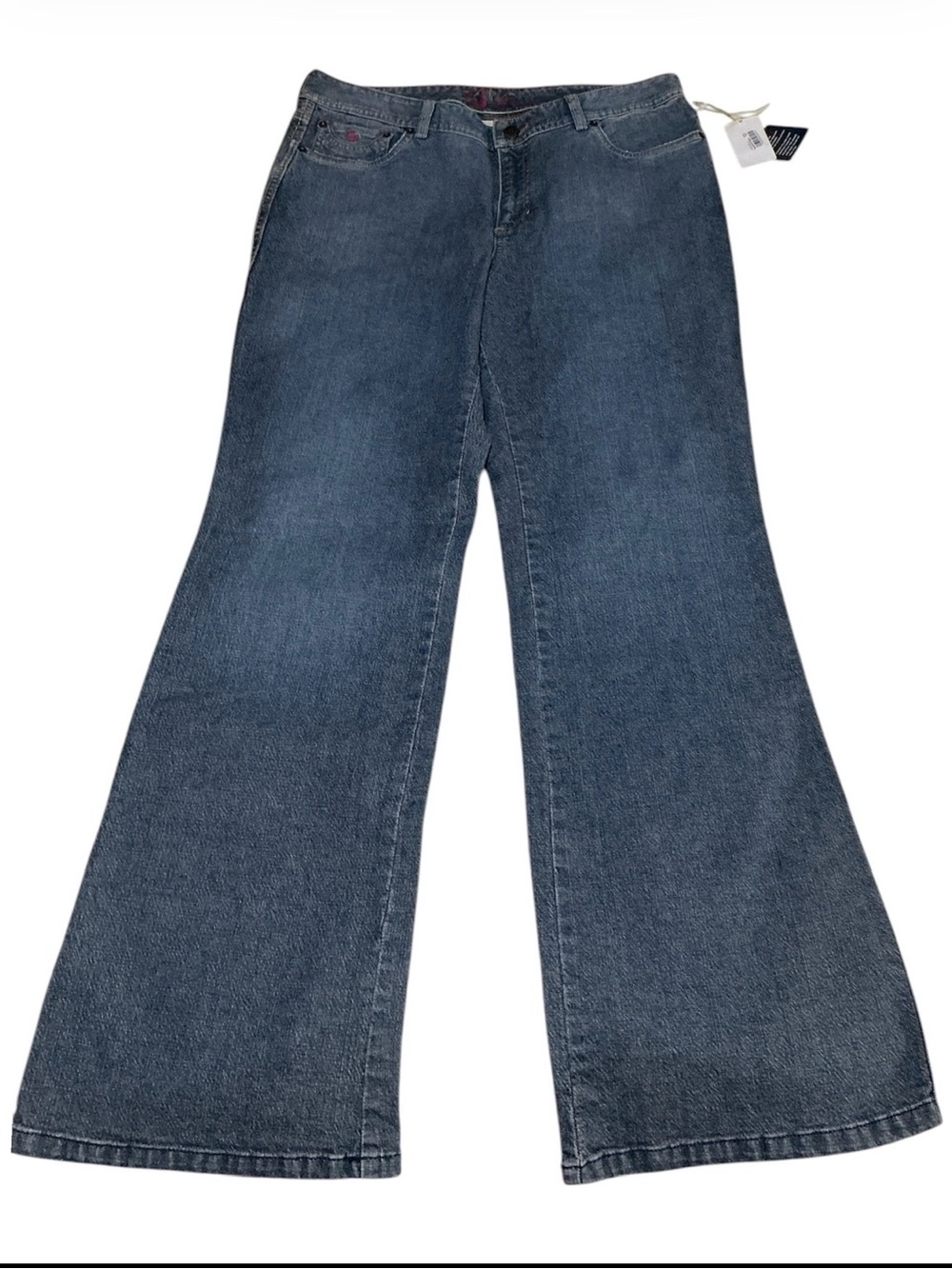 Caribbean Joe  woman Dark Blue Flared Leg Jeans size 12